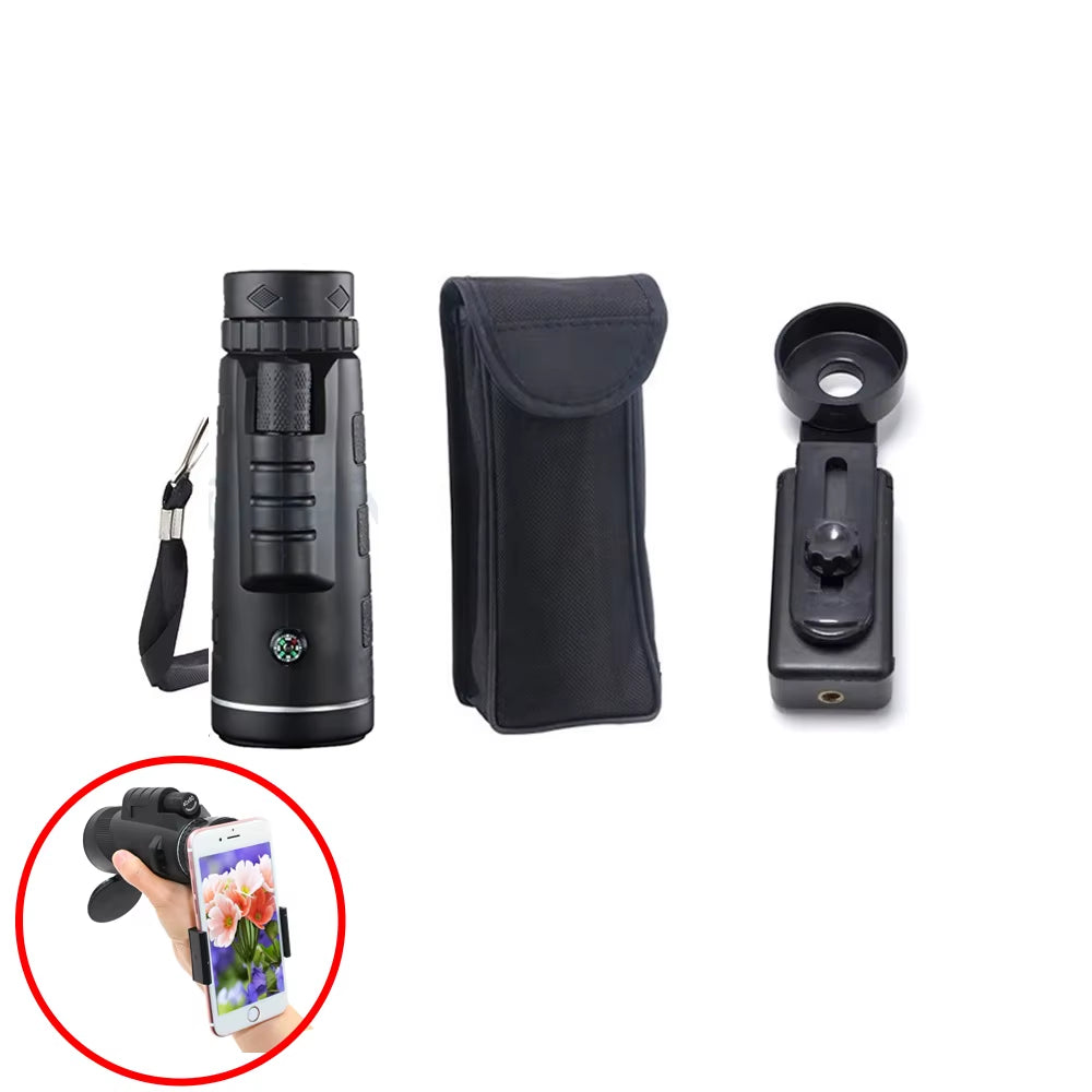 40X60 Zoom Telescope Phone Camera Lens Telefon Monocular Mobile Lenses for Iphone Samsung Redmi 7 Huawei Cellphone