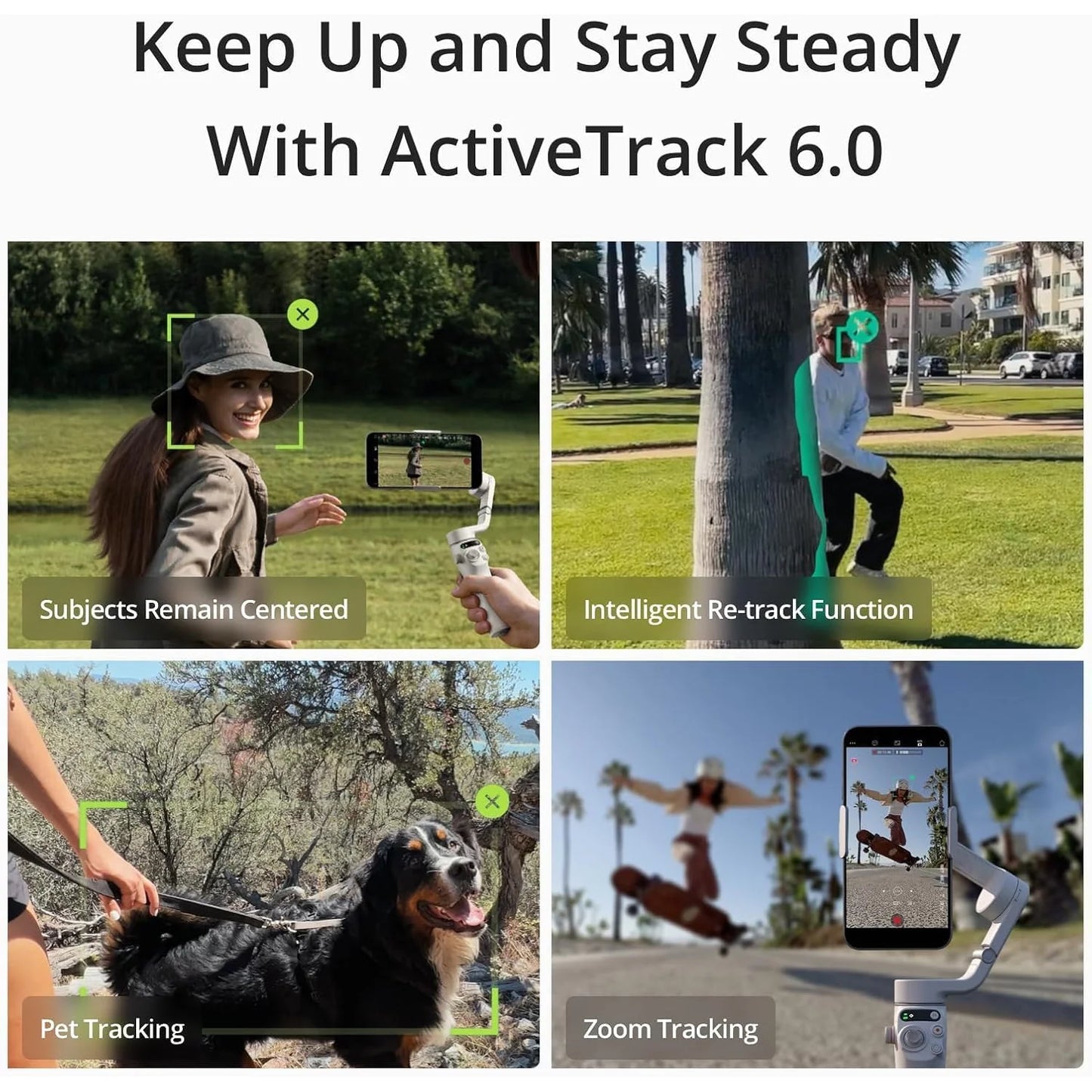 Osmo Mobile 6 Gimbal Stabilizer for Iphone & Android, Object Tracking, Built-In Extension Rod