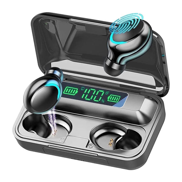 Bluetooth Earbuds,Wireless Bluetooth Earphones, Wireless Earbuds with 2200MAH Charging Case and Emergency Power Bank for Adult