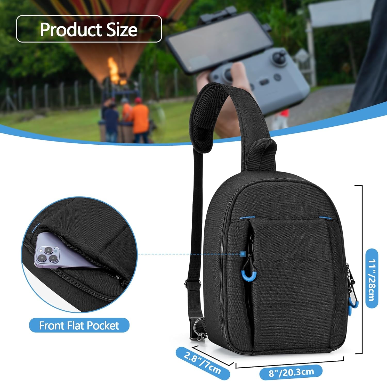 Carrying Case Compatible with DJI Neo Fly More Combo, Portable Drone Sling Bag F
