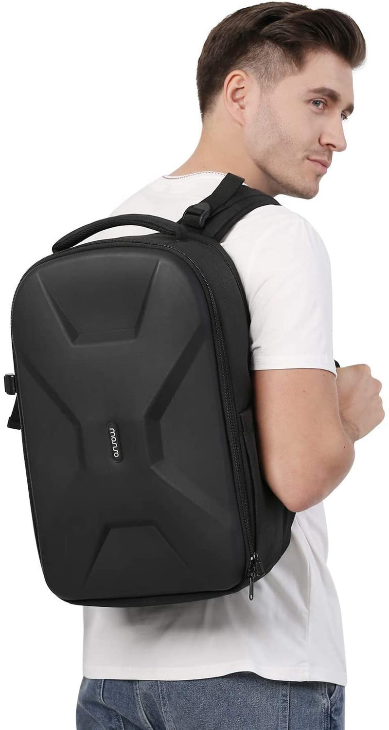 Camera Backpack, Dslr/Slr/Mirrorless Photography Camera Bag 15-16 Inch Waterproof Hardshell Case with Tripod Holder&Laptop Compartment Compatible with Canon/Nikon/Sony, Black