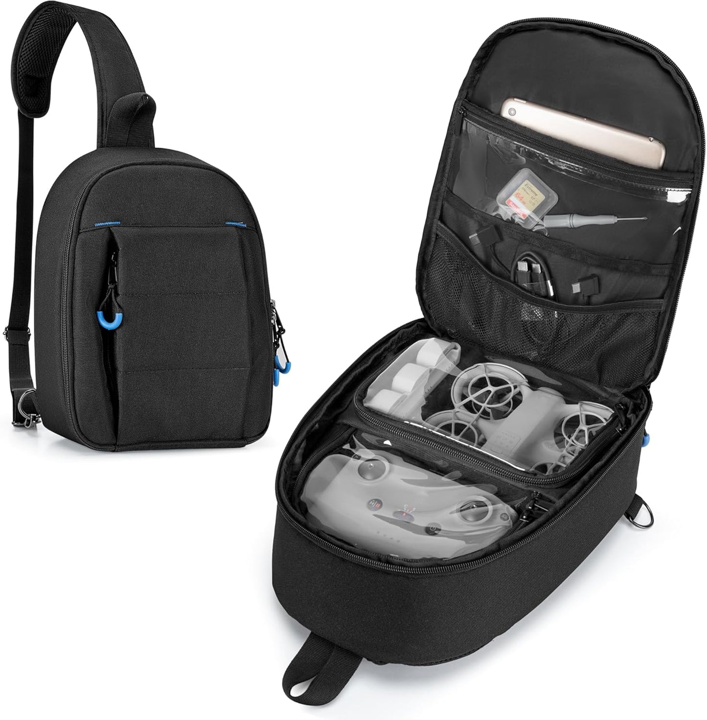 Carrying Case Compatible with DJI Neo Fly More Combo, Portable Drone Sling Bag F