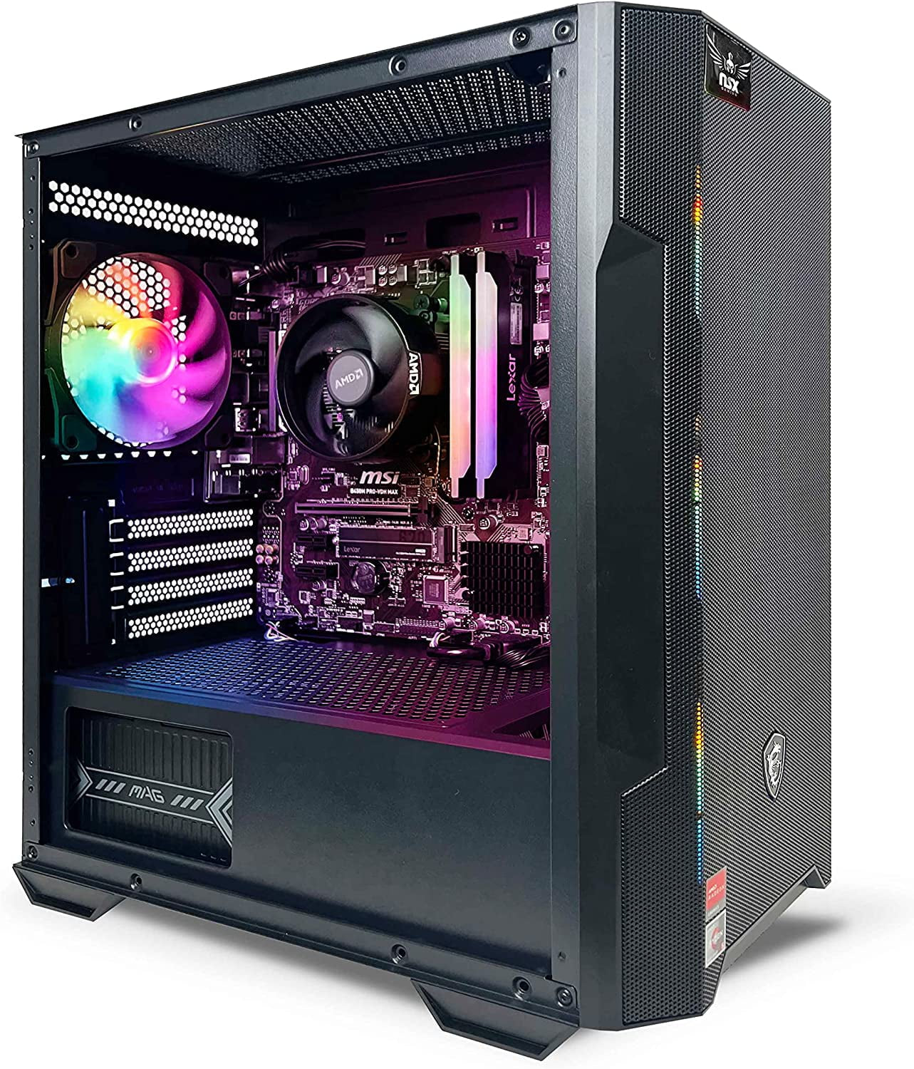 PC - AMD Ryzen 5 5600G, 16 Gb DDR4 3600, 512 Gb M2 Nvme SSD, RGB Fans, W11