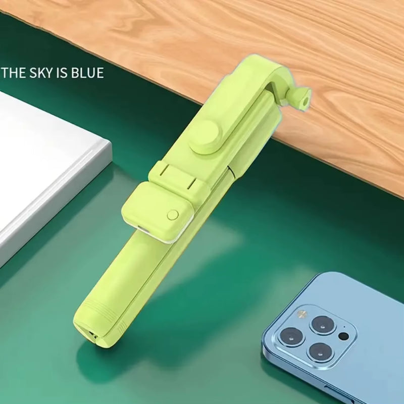 31"Multifunction Universal Self Timer Phone Holder,Scalable Portable Remote Selfie Stick Tripod with Fill Light, Integrated Vide