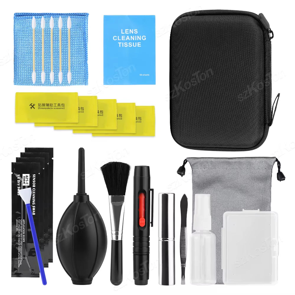 DSLR Lens Camera Cleaner Kit Digital Camera Sensor Cleaning Kit SLR DV Cameras Clean Set for Sony Fujifilm Nikon Canon