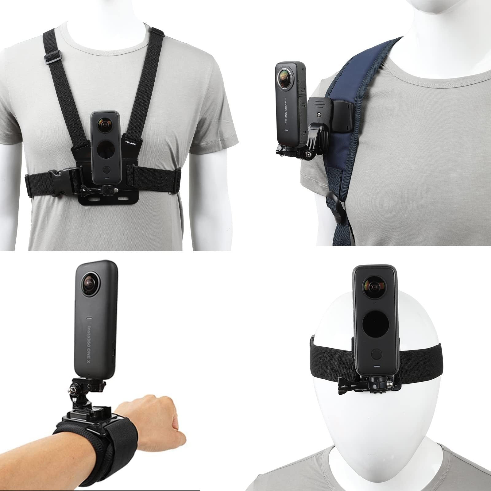 Accessories Kit for Insta360 One X5/X4/X3/X2/X, One R, X and Gopro Her
