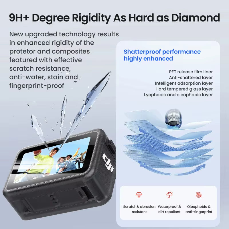 Amagisn Screen Lens Tempered Glass for  OSMO Nano ,Hydrogel Film ,9H+ Hardness HD Clear Glass Camera Protective Accessories