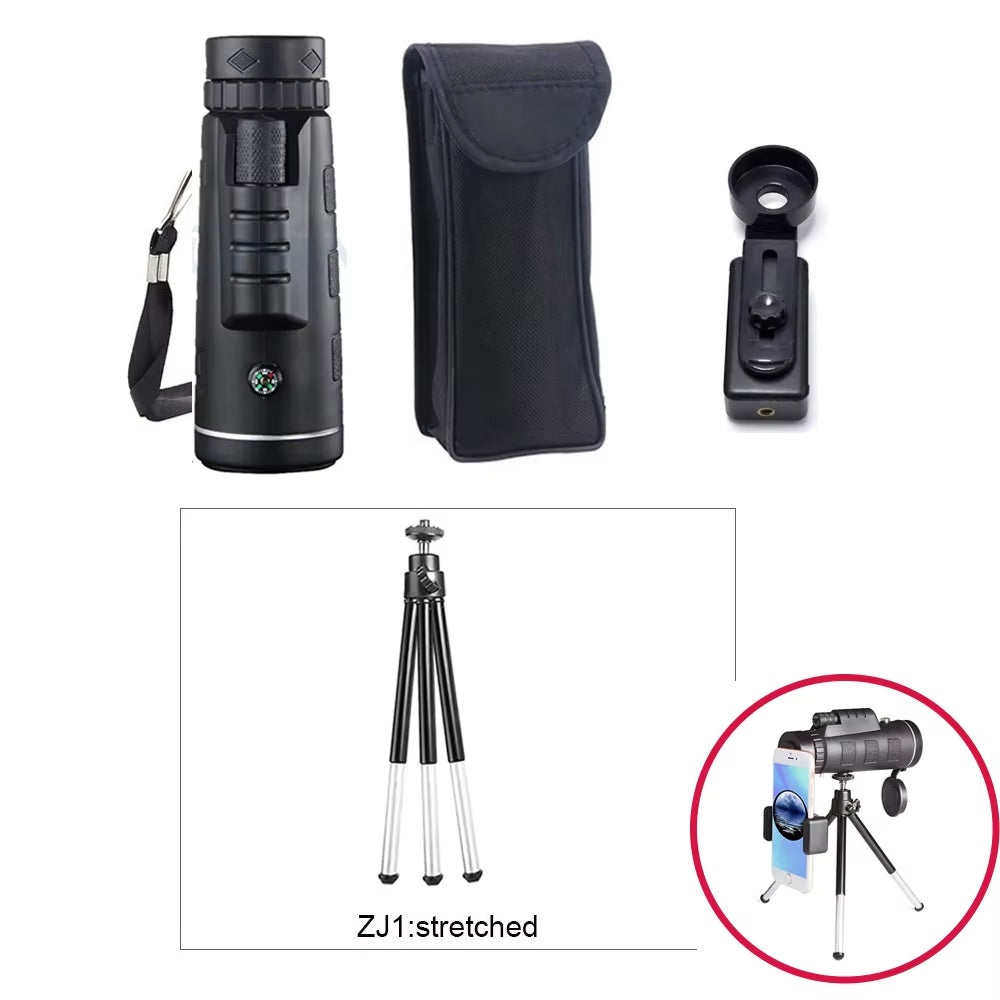 40X60 Zoom Telescope Phone Camera Lens Telefon Monocular Mobile Lenses for Iphone Samsung Redmi 7 Huawei Cellphone