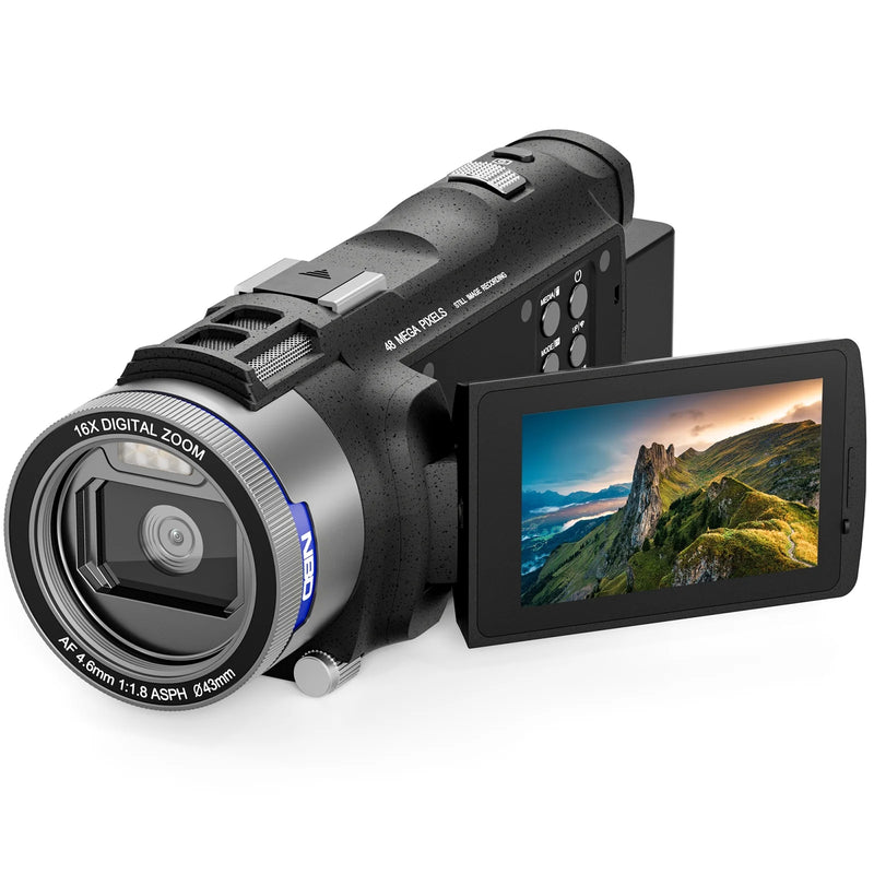 4K Video Camera Camcorder 3.0" IPS Vlogging Camera 48MP Digital Video Camera with 32GB SD Card
