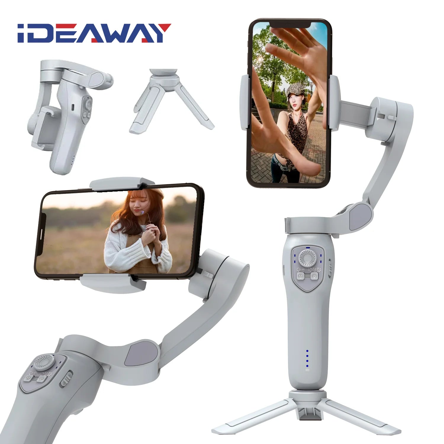 Mobile Phone Gimball Handheld Gimbal Stabilizer 3Axis Gimbal Handy for Iphone Android Foldable Telephone Gimble for Video