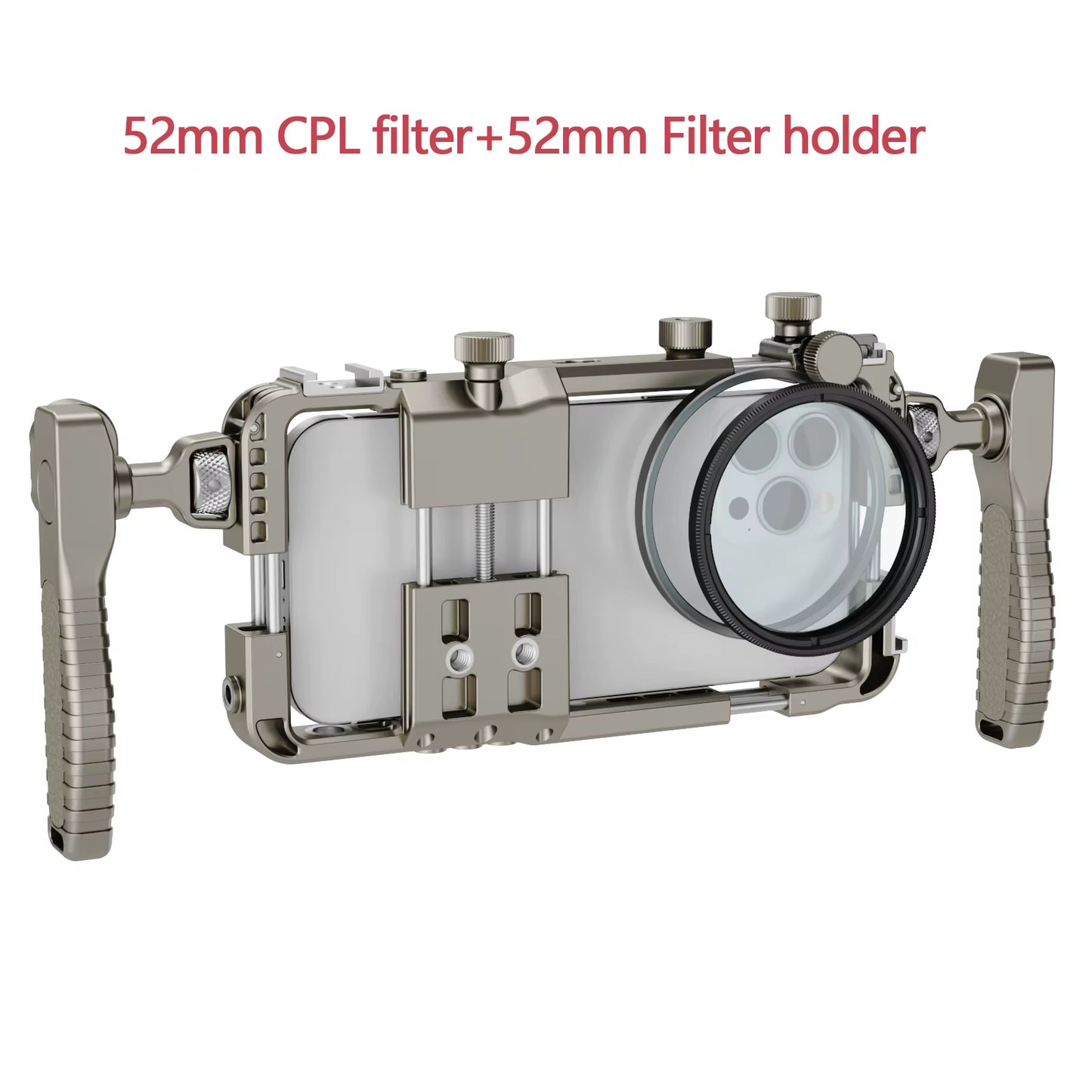 BFT-05A Phone Cage W/ 360° Bluetooth Handle & Filter Mount Lightweight Plastic Rig for Vlogging Iphone Android 17 17 Pro Max