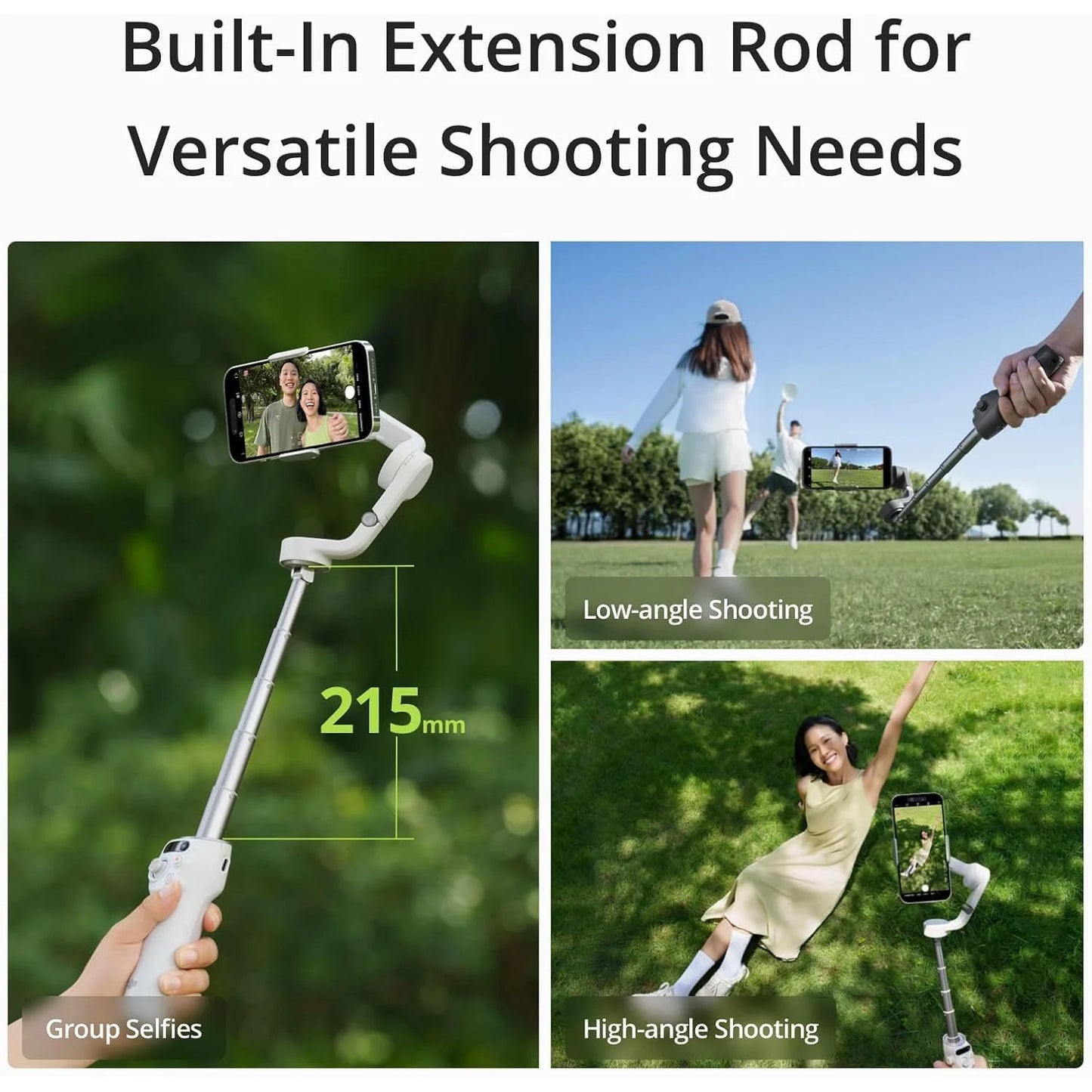 Osmo Mobile 6 Gimbal Stabilizer for Iphone & Android, Object Tracking, Built-In Extension Rod