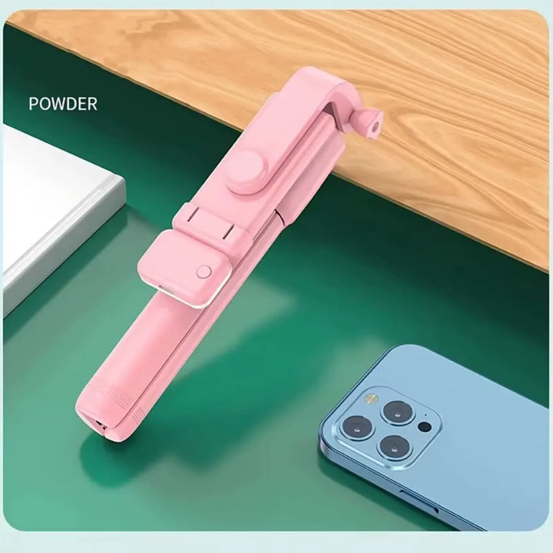 31"Multifunction Universal Self Timer Phone Holder,Scalable Portable Remote Selfie Stick Tripod with Fill Light, Integrated Vide