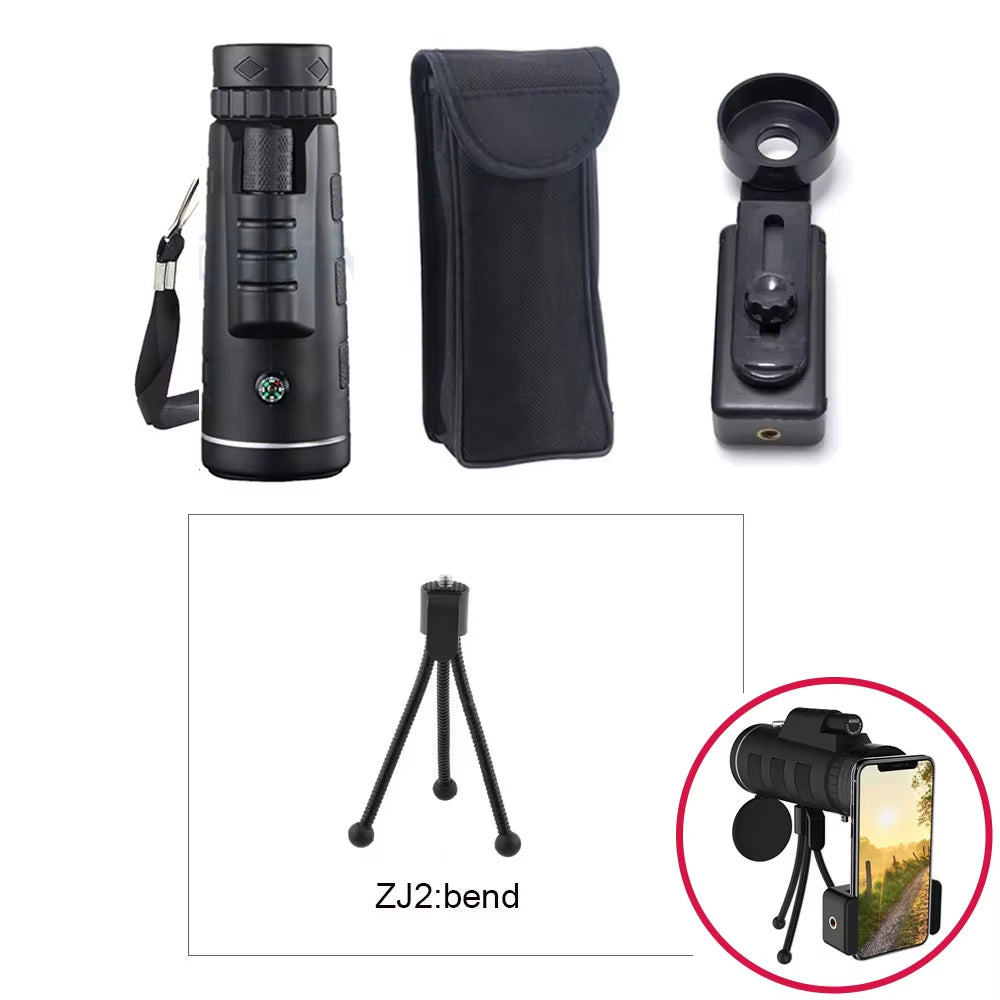 40X60 Zoom Telescope Phone Camera Lens Telefon Monocular Mobile Lenses for Iphone Samsung Redmi 7 Huawei Cellphone